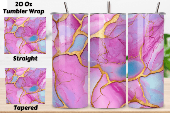 Elevate Your Creations with 3D Gold Marble Tumbler Wrap