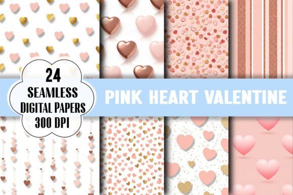 Pink Heart Valentine Digital Pattern: Your Creative Spark