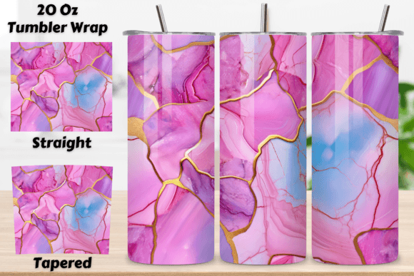 Stunning 3D Pink Glitter Tumbler Wrap for Sublimation