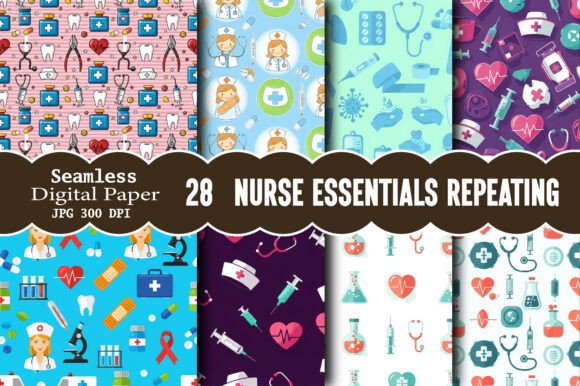 Unlock Creative Projects with Nurse Essentials Repeating Pattern