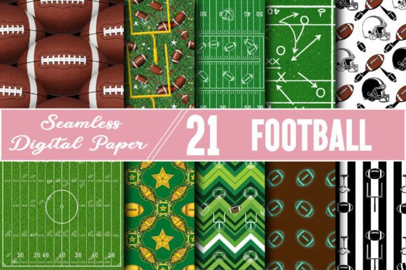 Unlock Endless Design Possibilities with Football Digital Papers Patterns